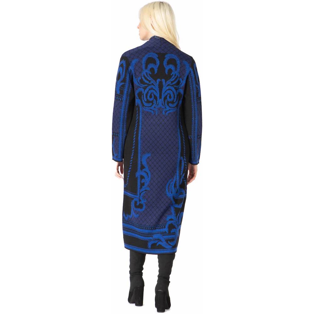 NEW VERTIGO PARIS elegant long sleeve cardigan in navy blue - Picture 2 of 3